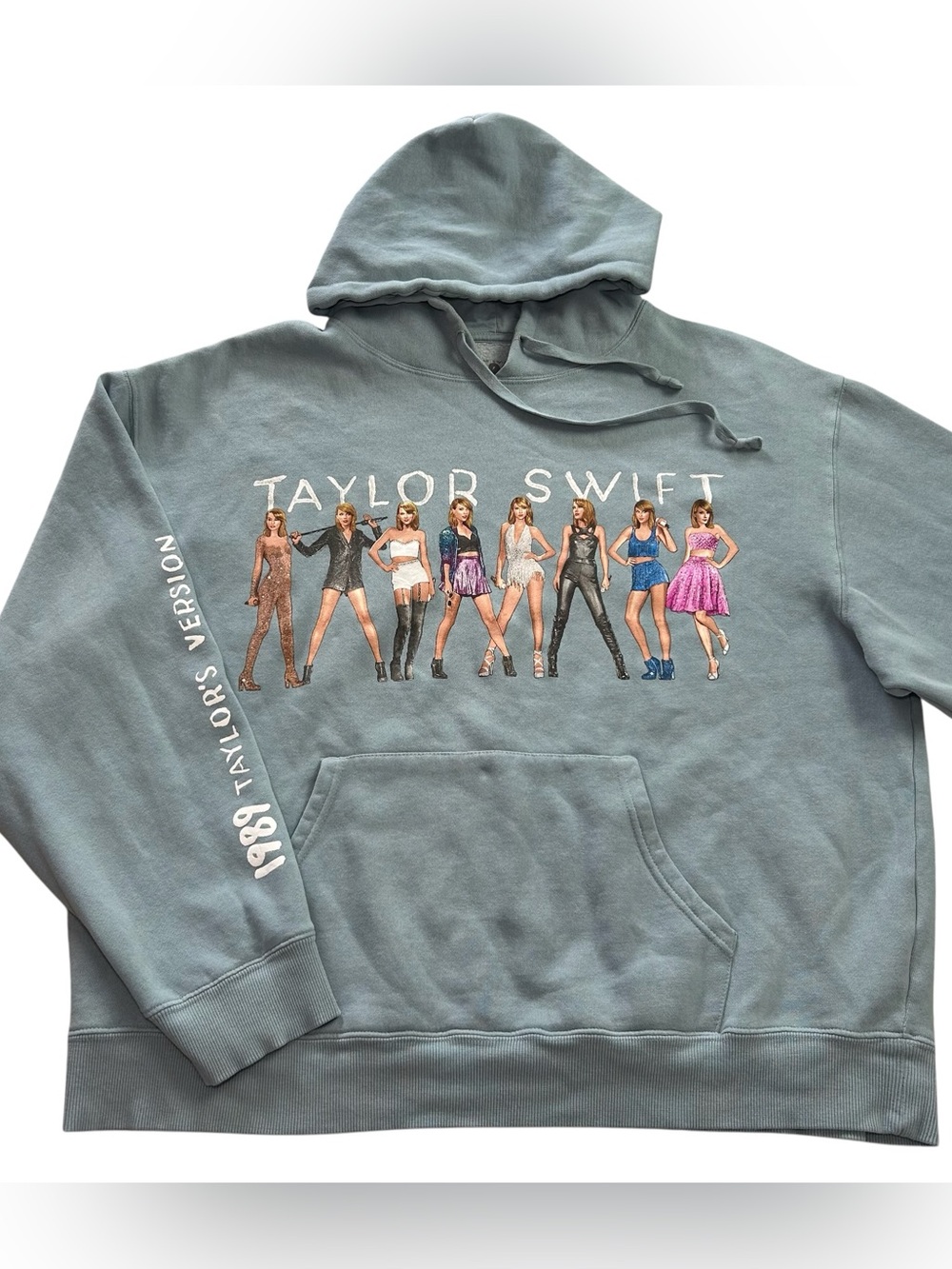 Taylor Swift 1989 Taylor’s Version Eras Tour Merch Graphic Light Blue Hoodie XL